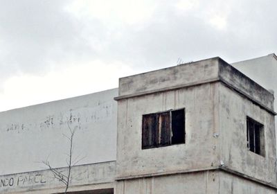 Low angle view of building against sky