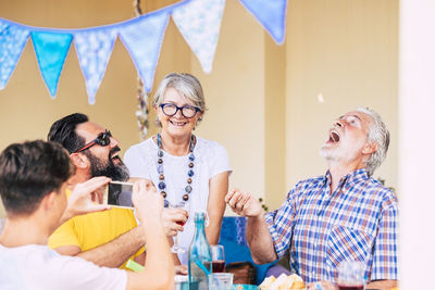 Group of people at restaurant