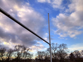 Low angle view of trees against sky