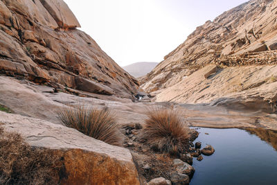 Scenic view of rocky mountains