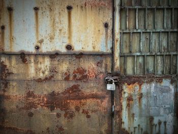 Full frame shot of rusty door