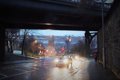 City street at dusk