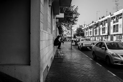 Cars on city street