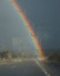 Close-up of water against sky