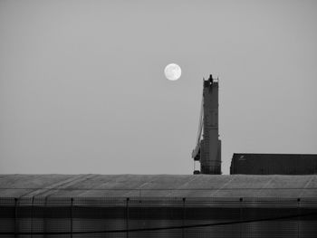 Scenic view of moon against clear sky