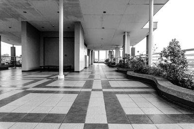 Empty corridor of building