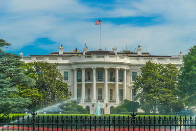 View of historical building against cloudy sky