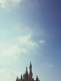 Low angle view of temple against sky