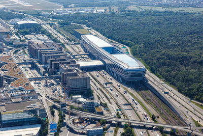 High angle view of cityscape