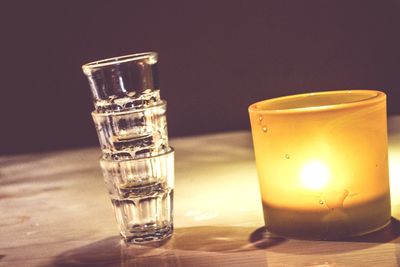 Close-up of drink on table