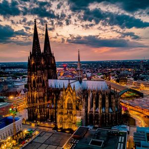 Cologne cathedral germany during sunset