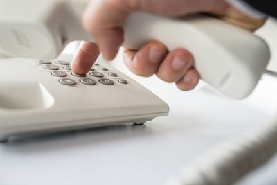 Close-up of person using mobile phone