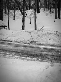 Scenic view of snow covered landscape