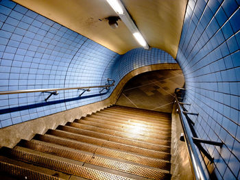 Low angle view of escalator