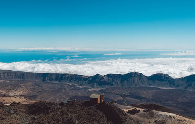 High angle view of landscape against sky