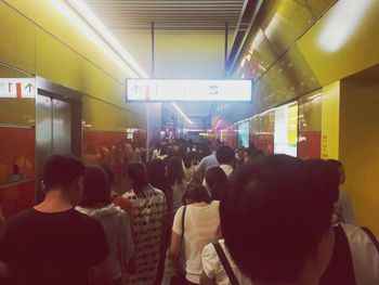 Group of people in shopping mall
