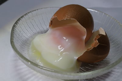 Close-up of ice cream in plate