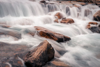 Scenic view of waterfall