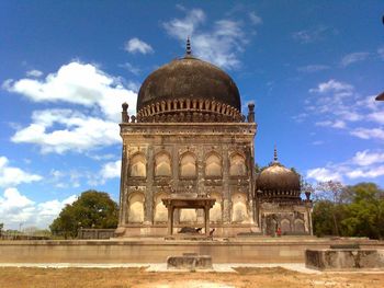 Low angle view of historical building against sky