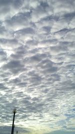 Low angle view of cloudy sky