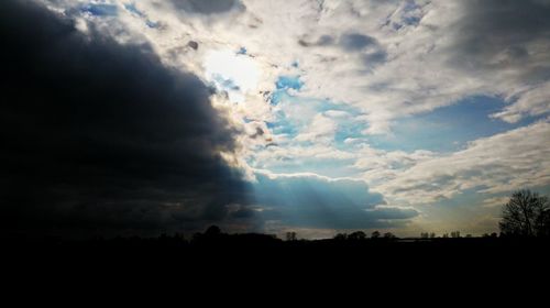 Scenic view of landscape against cloudy sky