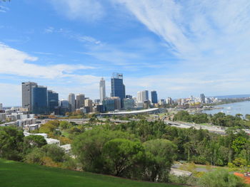 View of cityscape against sky