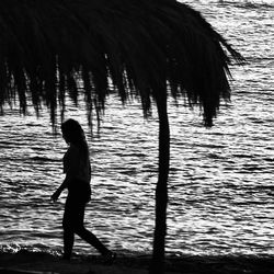 Full length of woman in water