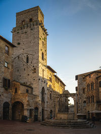 Low angle view of historical building against sky