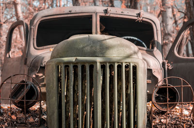 Abandoned vintage car