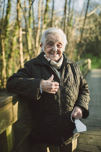 Portrait of man standing outdoors