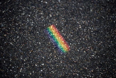 Close-up of multi colored road