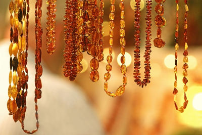 Close-up of orange jewelries