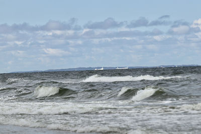 Scenic view of sea against sky