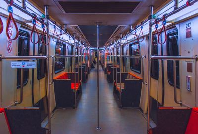 Interior of train