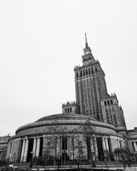 Low angle view of historical building against clear sky