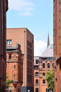 Low angle view of buildings in city