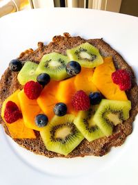 Close-up of fruits in plate