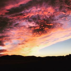 Scenic view of dramatic sky during sunset