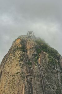 Low angle view of built structure against cloudy sky