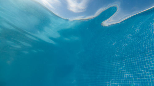 High angle view of swimming pool