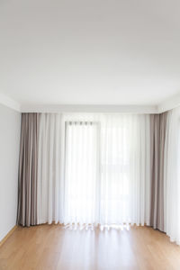 Empty wooden floor at home