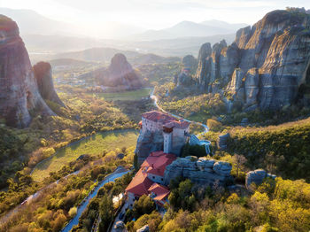 Panoramic view of landscape and mountains