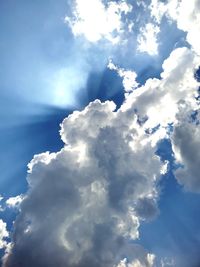 Low angle view of clouds in sky