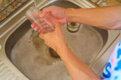 Midsection of woman preparing food