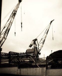 Cranes at construction site