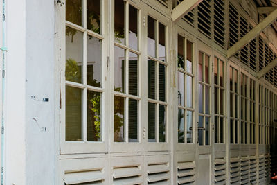 Close-up of window on building