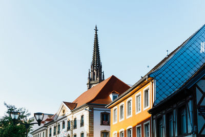 Low angle view of buildings against sky