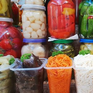 Close-up of multi colored vegetables for sale