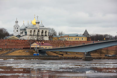 View of temple against cloudy sky