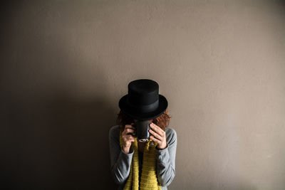 Woman wearing hat